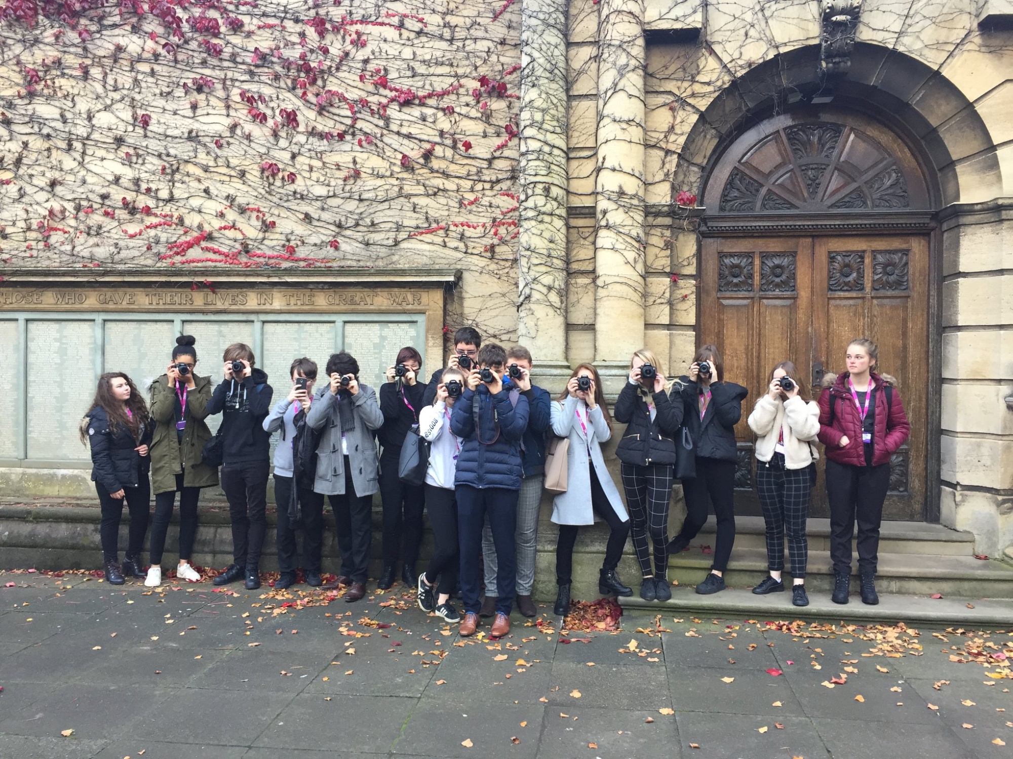 TENC Photography students on a trip to Kettering